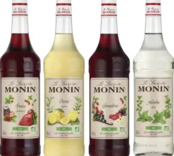 Assortiment 4 sirops bio fruits et menthe - 4 x 1 L - MONIN