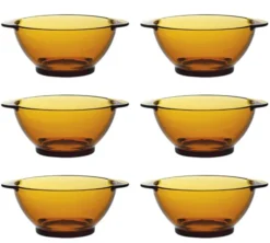 6 bols oreilles couleur vermeil 51cl - Duralex