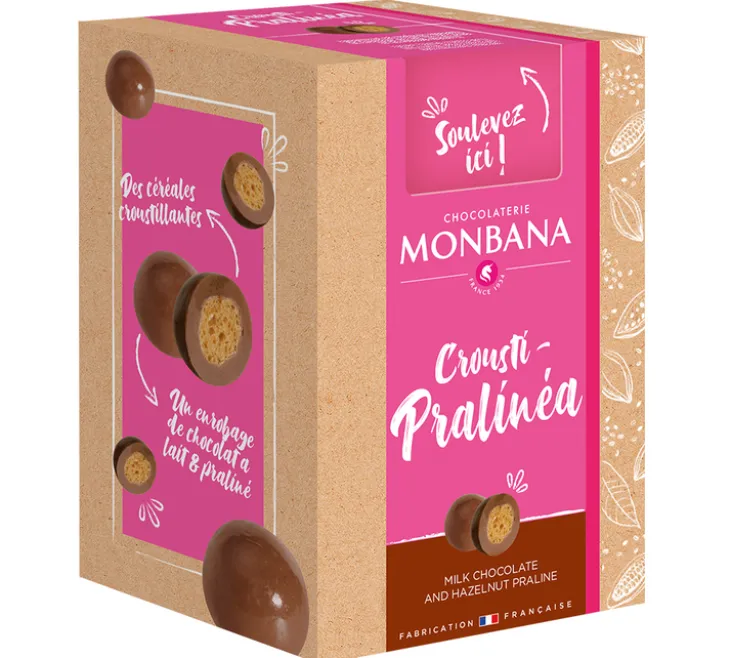 Boîte Chocolat Crousti-Pralinéa - 135 g - MONBANA
