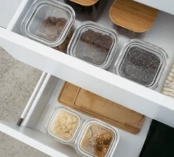 Boîte de conservation carrée en verre 500ml - PEBBLY