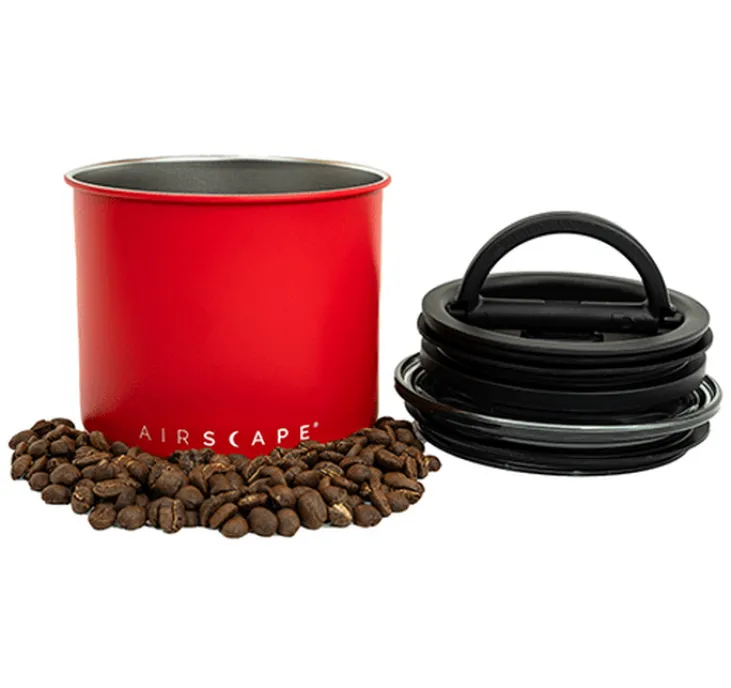 Boîte de conservation métal rouge cerise mat 250 gr - Airscape