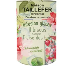 Boîte Infusion Glacée Hibiscus Fraise des Bois - Vrac 100 g - MAISON TAILLEFER