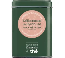 Boîte Thé Noir et Vert Délicatesse de Syracuse - Vrac 90 g - COMPTOIR FRANÇAIS DU THÉ DLUO 2026.11.28