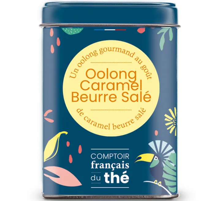 Boîte Thé Oolong Caramel Beurre Salé - Vrac 100 g - COMPTOIR FRANÇAIS DU THÉ