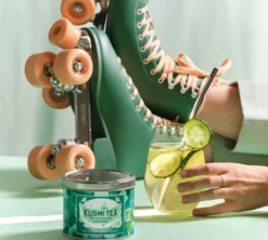 Boîte Thé Vert Menthe Concombre Bio - Vrac 100 g - KUSMI TEA