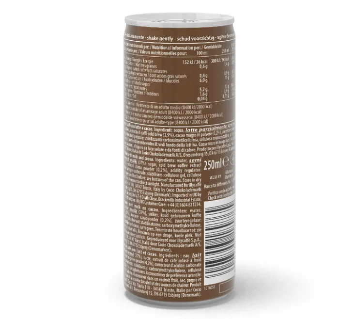 Café Cold Brew Cappuccino - 12 canettes de 250ml - ILLY