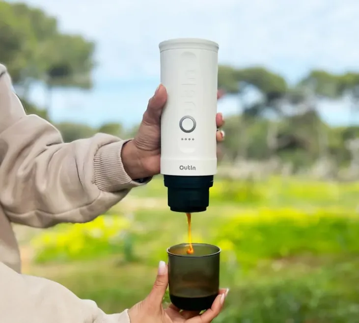 Cafetière de voyage OUTIN Nano Portable Blanc