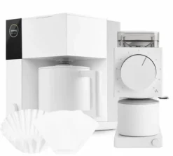 Cafetière filtre Aiden Precision blanc avec filtres à café + Moulin à café Ode FELLOW