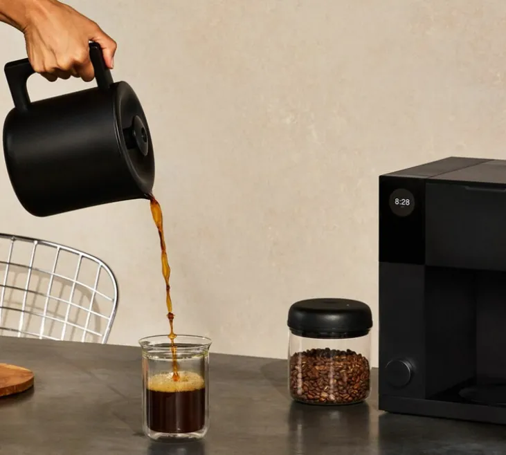 Cafetière filtre Aiden Precision blanc avec filtres à café + Moulin à café Ode FELLOW