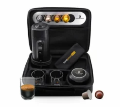 Cafetière Handpresso Machine à capsules compatibles Nespresso® modèle Auto Capsule 12 ou 24 volts pack complet de voyage