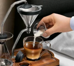 Cafetière programmable JOY RESOLVE Barisieur avec réveil - Noir et bois de noyer