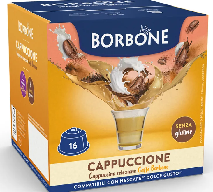 16 capsules compatibles Nescafé* Dolce Gusto* Cappuccino – CAFFE BORBONE