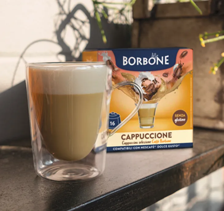16 capsules compatibles Nescafé* Dolce Gusto* Cappuccino – CAFFE BORBONE