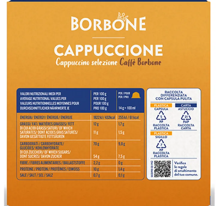 16 capsules compatibles Nescafé* Dolce Gusto* Cappuccino – CAFFE BORBONE