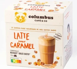 12 Capsules compatibles Nescafé* Dolce Gusto* Latte Caramel - Columbus Café