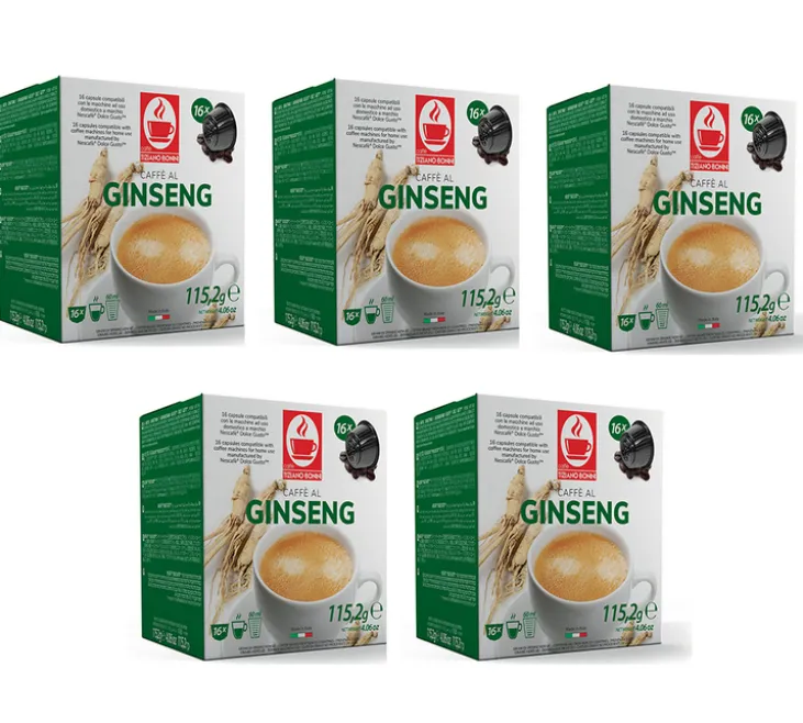 80 capsules compatibles Nescafé* Dolce Gusto* Ginseng – CAFFE BONINI