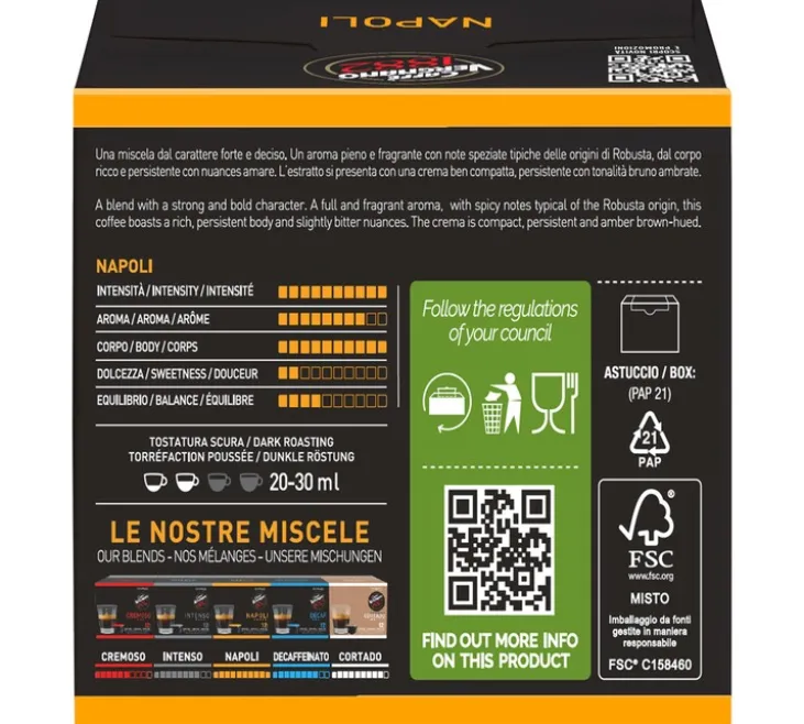 12 capsules compatibles Nescafé* Dolce Gusto* Napoli - CAFFE VERGNANO