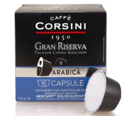 80 capsules compatibles Nescafé* Dolce Gusto* Gran Riserva Arabica – CORSINI
