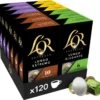 120 capsules compatibles Nespresso* Original - Assortiment Lungos 4 variétés