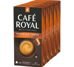 50 capsules compatibles Nespresso* Original Espresso Forte - CAFÉ ROYAL
