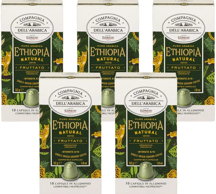 50 capsules compatibles Nespresso* Original Harenna Wild Forest Ethiopia - CORSINI
