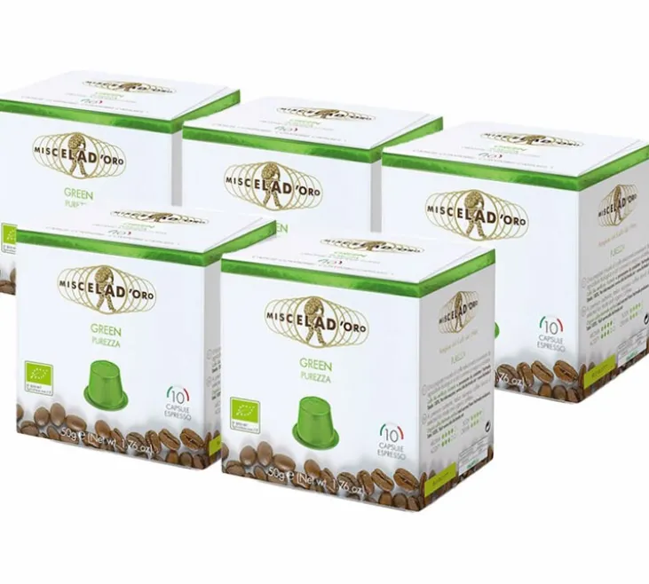 50 capsules compatibles Nespresso* Original Green Purezza Bio - MISCELA D'ORO