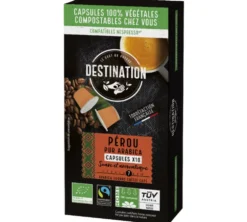 10 capsules compatibles Nespresso* Original - Pérou Equitable Pur Arabica Bio - DESTINATION