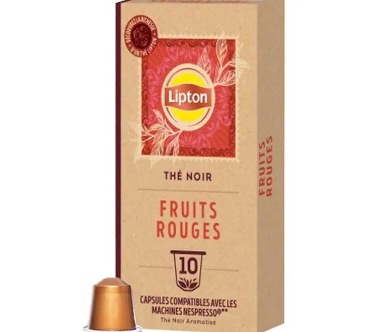 10 capsules compatibles Nespresso* Original Thé Fruits Rouges - LIPTON