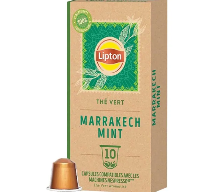 10 capsules compatibles Nespresso* Original Thé Vert Marrakech Mint - LIPTON