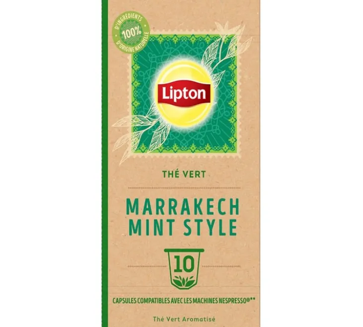 10 capsules compatibles Nespresso* Original Thé Vert Marrakech Mint - LIPTON