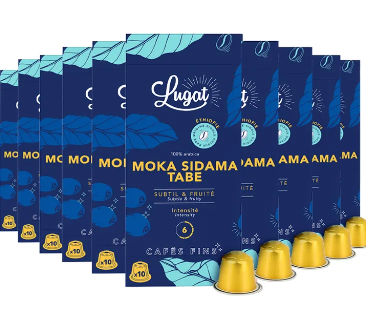 100 capsules compatibles Nespresso* Original Moka Sidama Tabe - LUGAT