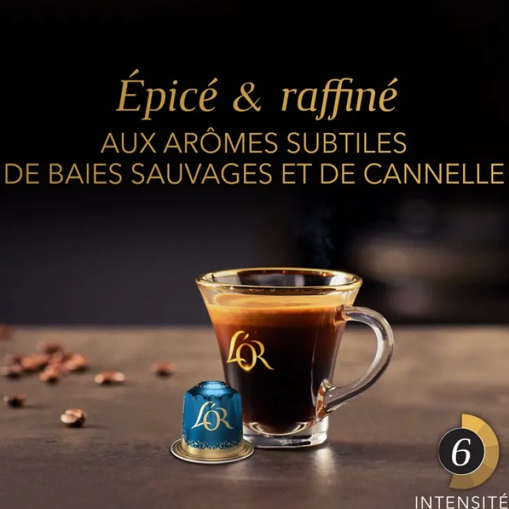 100 capsules compatibles Nespresso* Original Decaffeinato - L'OR ESPRESSO