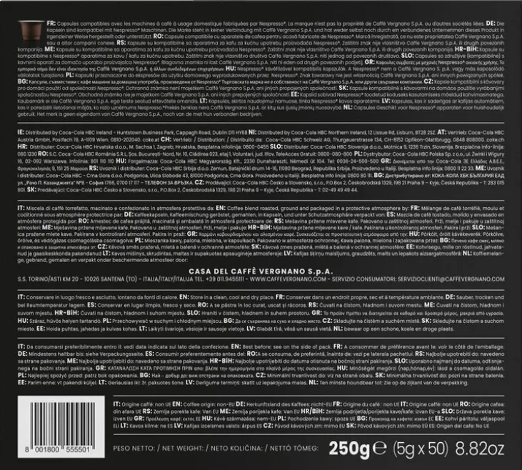 100 capsules compatibles Nespresso* Original Napoli - CAFFE VERGNANO