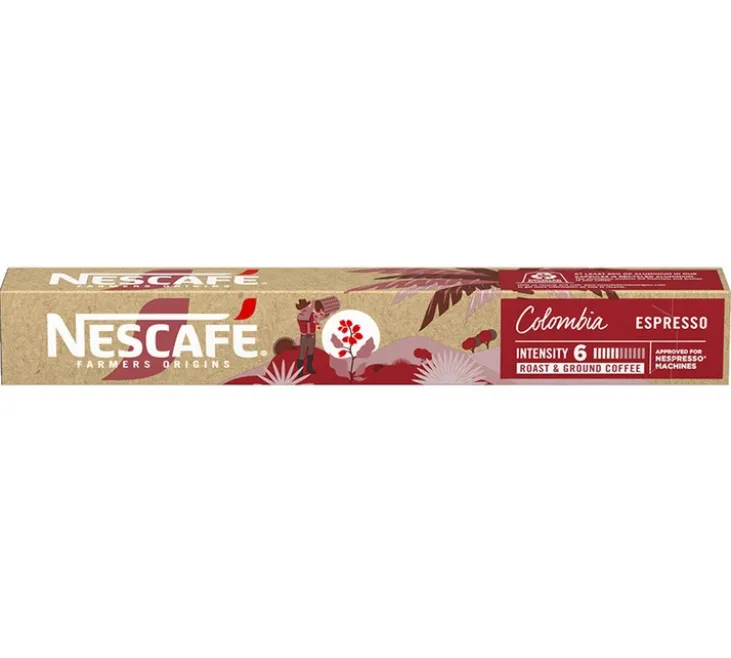 10 capsules compatibles Nespresso* Original - Colombia - NESCAFE FARMERS ORIGINS