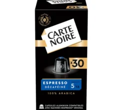 90 capsules compatibles Nespresso* Original Espresso Décaféiné - CARTE NOIRE
