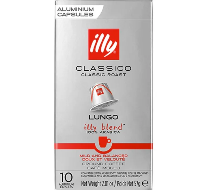 10 capsules compatibles Nespresso* Original Lungo Torréfaction Classico - ILLY