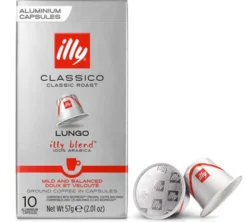 10 capsules compatibles Nespresso* Original Lungo Torréfaction Classico - ILLY