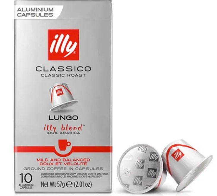 10 capsules compatibles Nespresso* Original Lungo Torréfaction Classico - ILLY