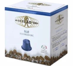 10 capsules compatibles Nespresso* Original Blue Leggerezza Dec - MISCELA D'ORO
