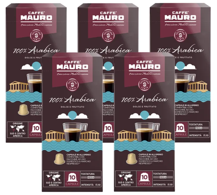 50 capsules compatibles Nespresso* Original 100 % Arabica- CAFFE MAURO