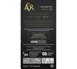 100 capsules compatibles Nespresso* Original Ristretto - L'OR ESPRESSO