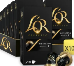 100 capsules compatibles Nespresso* Original Ristretto - L'OR ESPRESSO