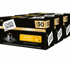 90 capsules compatibles Nespresso* Original Espresso Lungo n°6 - CARTE NOIRE