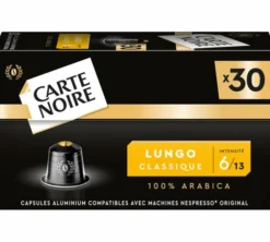 90 capsules compatibles Nespresso* Original Espresso Lungo n°6 - CARTE NOIRE