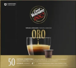 100 capsules compatibles Nespresso* Original Espresso Oro - CAFFE VERGNANO