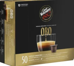 100 capsules compatibles Nespresso* Original Espresso Oro - CAFFE VERGNANO