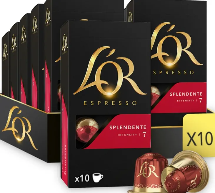 100 capsules compatibles Nespresso* Original Splendente - L'OR ESPRESSO