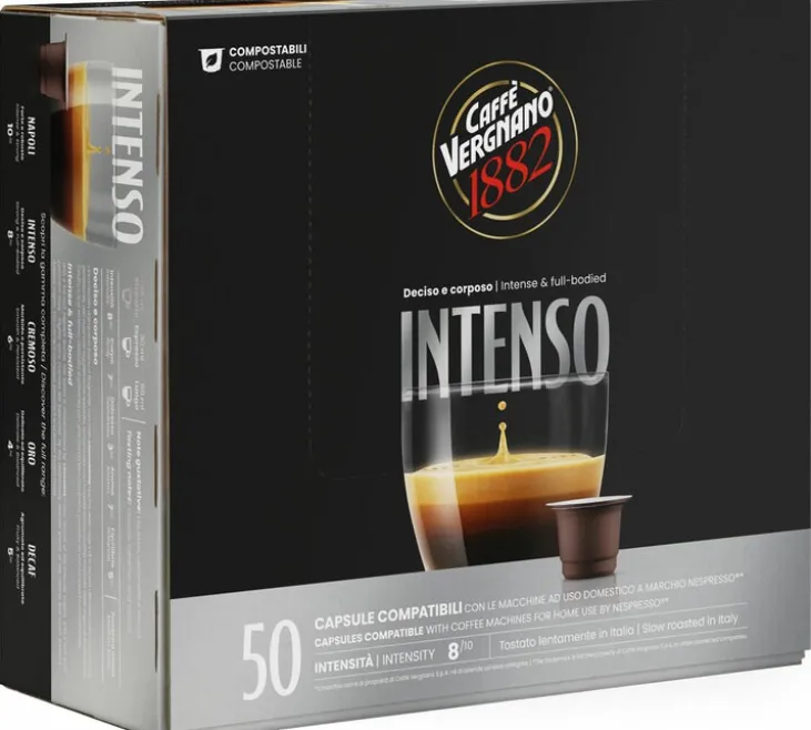 50 capsules compatibles Nespresso* Original Espresso Intenso - CAFFE VERGNANO