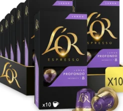 100 capsules compatibles Nespresso* Original Lungo Profondo - L'OR ESPRESSO