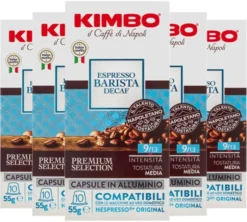 50 capsules compatibles Nespresso* Original Espresso barista décaféiné - KIMBO